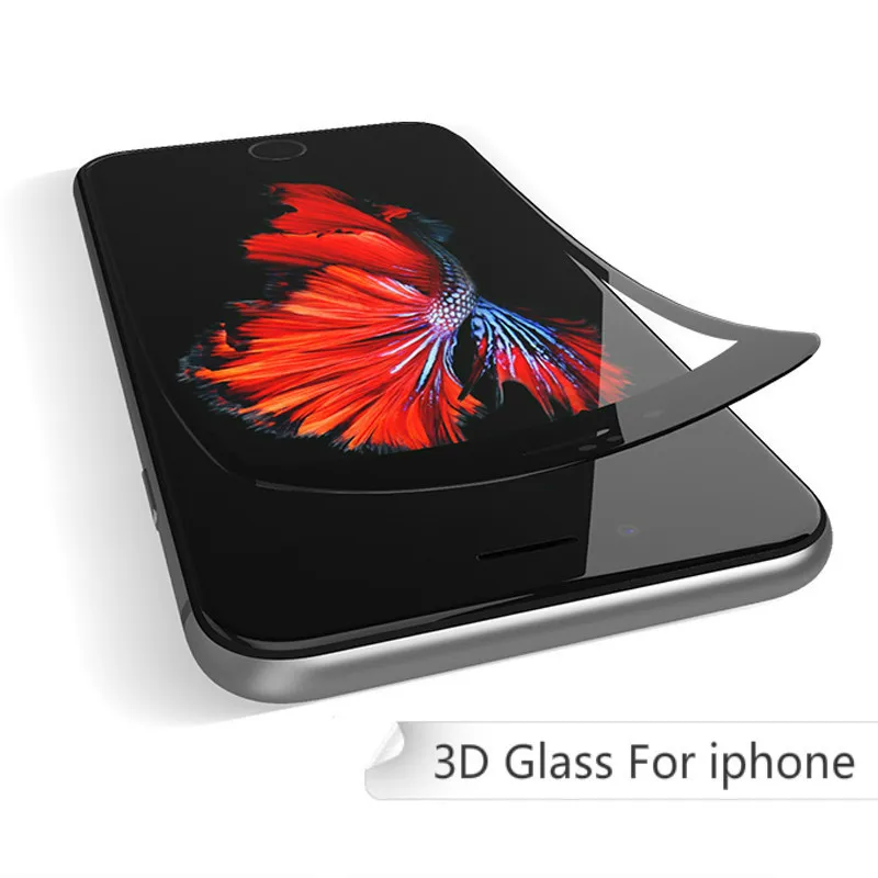 3d закаленное стекло с изогнутыми краями для iphone7 plus Премиум Защита экрана iphone6