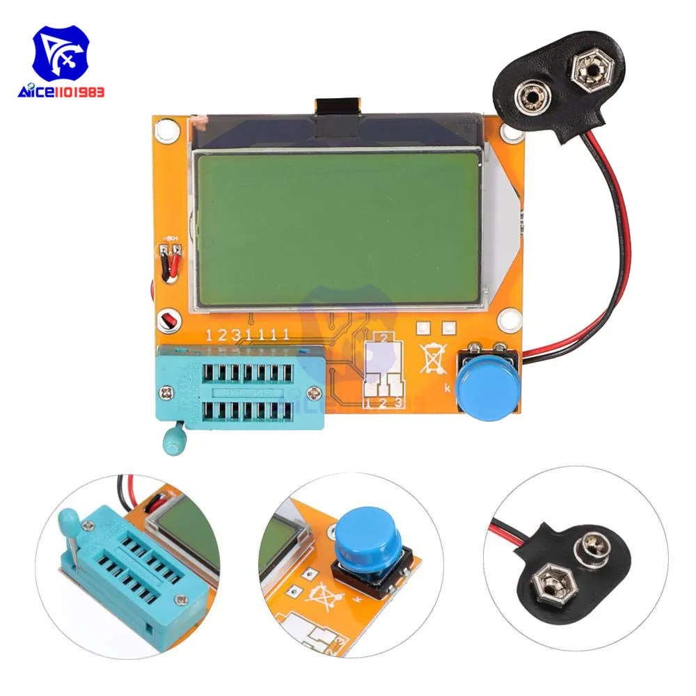 Mega328 LCR T4 тестер транзисторов диодный триодный конденсатор метр MOS PNP/NPN M328 SCR MOSFET