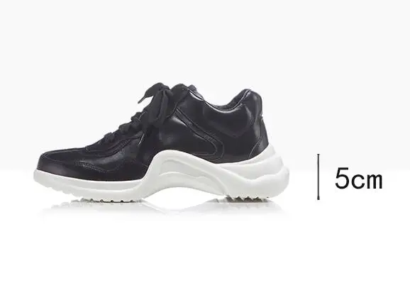 

2019 Spring Women Flats shoes Platform Sneakers Shoes Genuine Leather Casual lady sport shoes lace up flats creepers moccasins