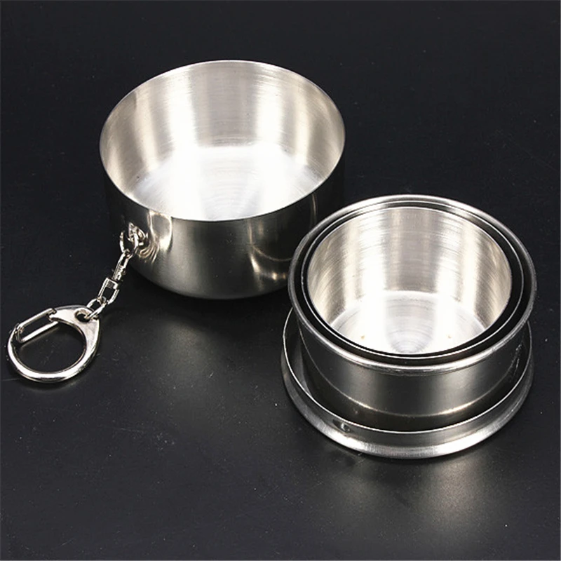 Мини Складная чашка из нержавеющей стали 75 мл|hiking mug|stainless steel cupsteel cup |