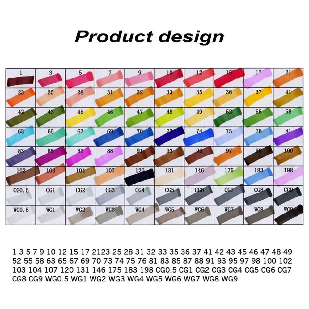 Product 80 Color 80 цветов Мульти набор TOUCHNEW 6 спирт Графический художественный двойной наконечник ручка маркер - Цвет: Product 80 Color