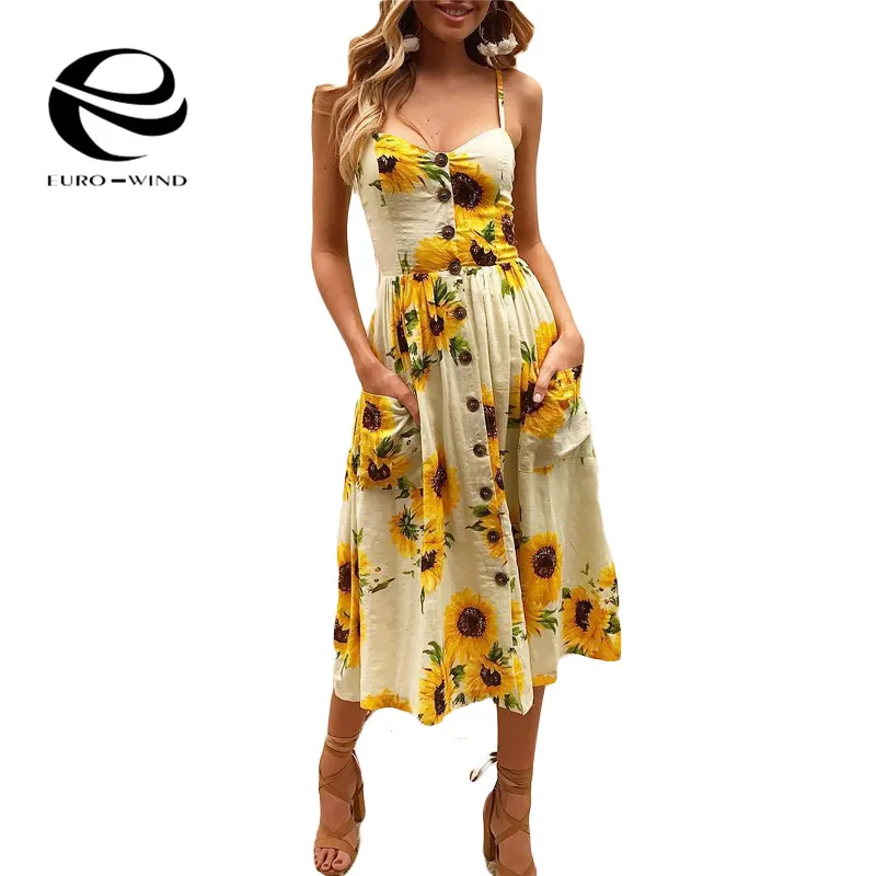 Плюс размеры летнее женское платье 2019 Винтаж пикантные богемные цветочный