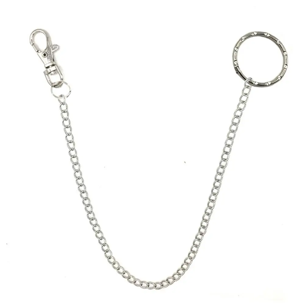 silver 1 шт., длинные брюки, хипстерские брелки, панк-улица, большое кольцо, брелок, металлический кошелек, пояс, цепь, брюки, брелок, унисекс, хип-хоп ювелирные изделия - Цвет: silver