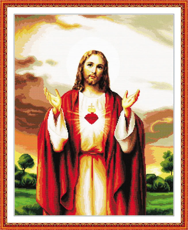 

Jesus cross stitch kit people 18ct 14ct 11ct count print canvas stitches embroidery DIY handmade needlework