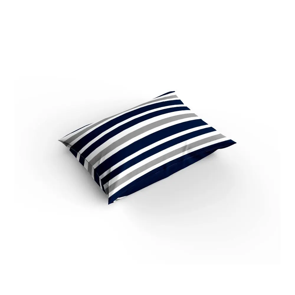 Темно синий серая и белая полоса 4 комплект постельного белья Коллекция Полный