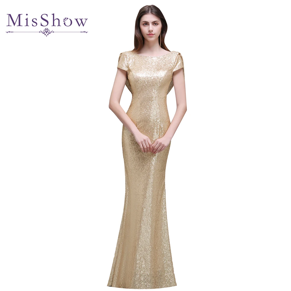 Роскошное розовое золото серебро длинное вечернее платье с блестками 2019 дешевый