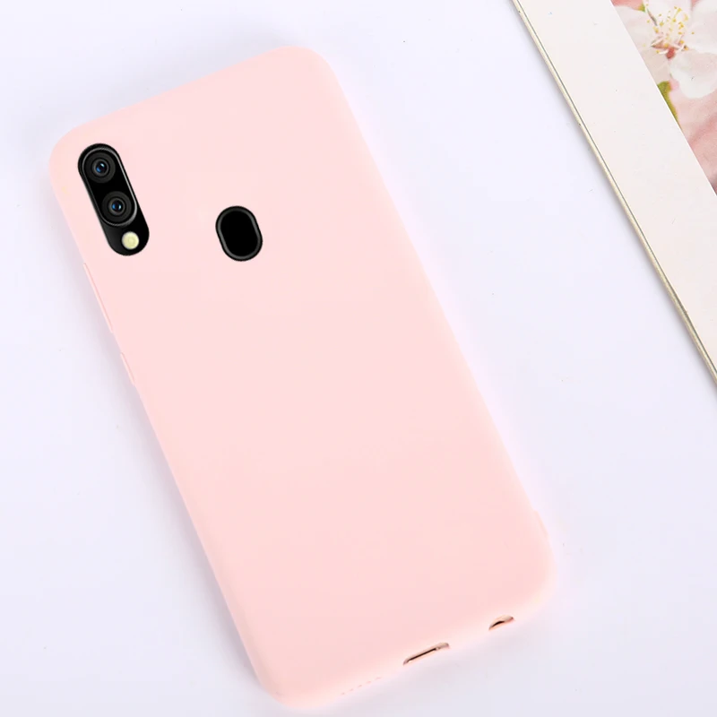 Однотонный Мягкий ТПУ силиконовый чехол для samsung Galaxy A10 A30 A40 A50 A70 чехол для samsung Galaxy M20 S10 Plus S10E чехол