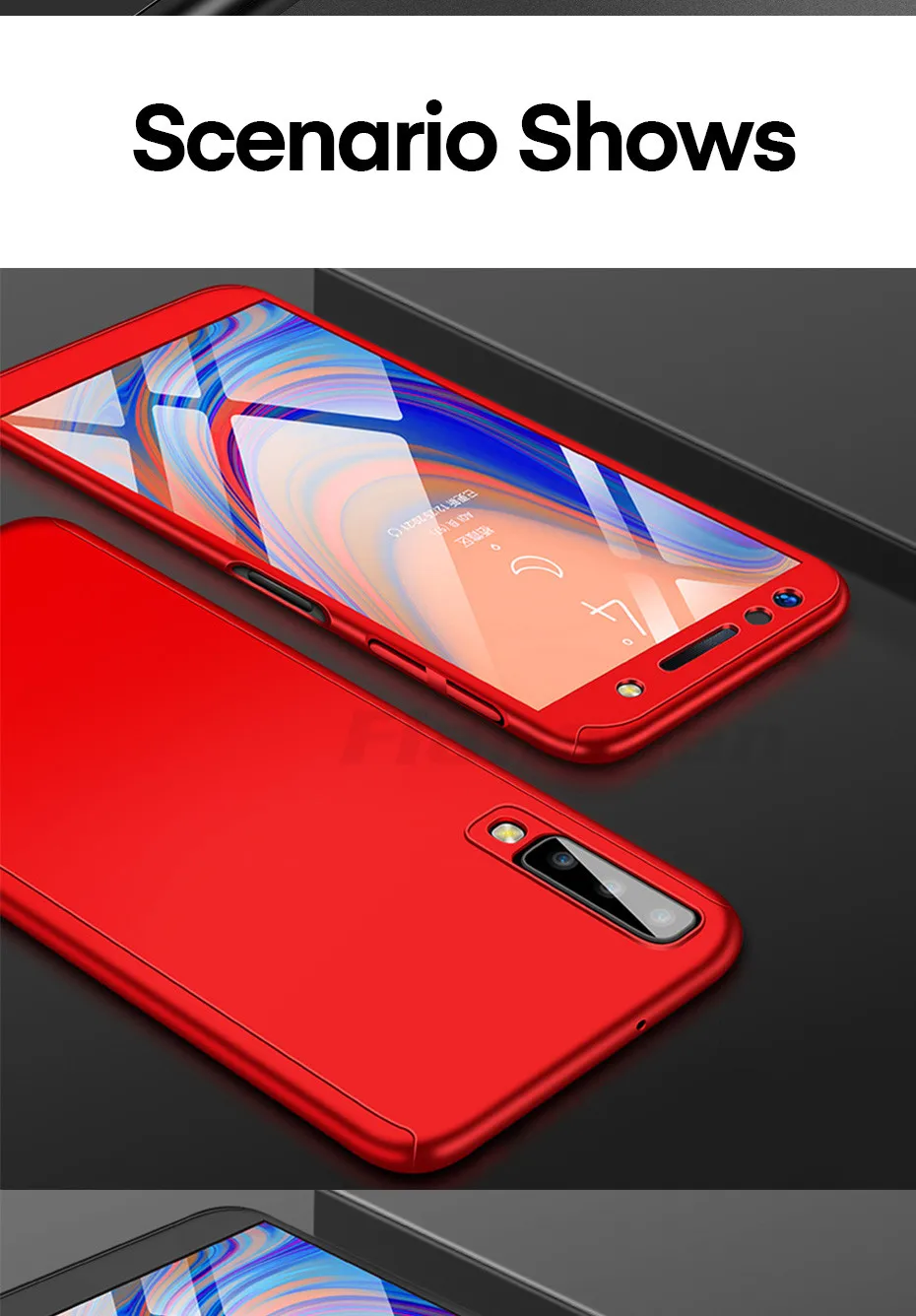 Flanagan 360 противоударный чехол для телефона для samsung Galaxy A3 A5 A7 A8 Plus Полный чехол s для samsung A7 A8 чехол+ стекло