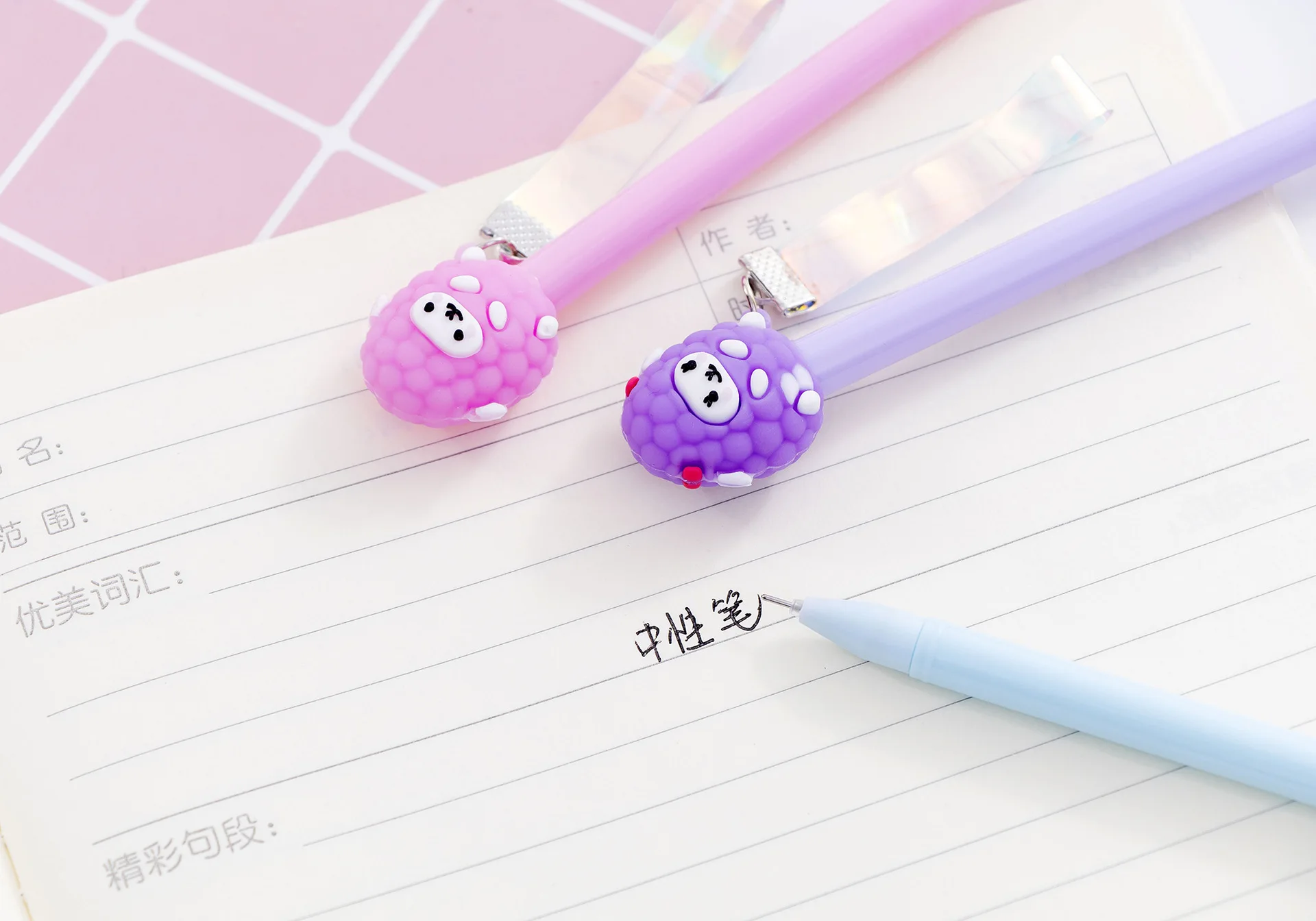 40 шт. kawaii ручка супер милая мультяшная овечка гелевые ручки для школы офисные принадлежности корейские стационарные ручки с изображением животных для детей обучения