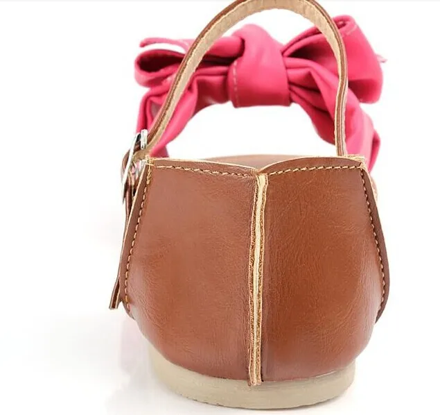 Женские сандалии с застежкой-бабочкой милые повседневные босоножки больших