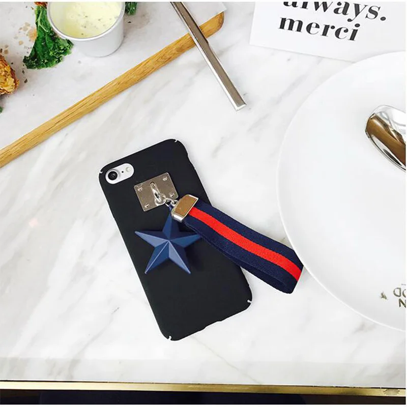 Solid Color Style Stars Stripe Pendant Tassel Case PC Phone for oppo r9splus r9s r9plus r9 a59 Back Cover |