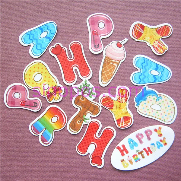 Съедобная рисовая бумага Hyun цвета с днем рождения буквы для торта блюдо еда кекс