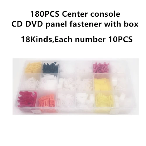 180pcs set 2 260 шт Универсальный смешанный автомобильный бампер крыло винт пластиковый крепеж зажим с коробкой набор для всех авто заклепок - Название цвета: 180pcs set 2
