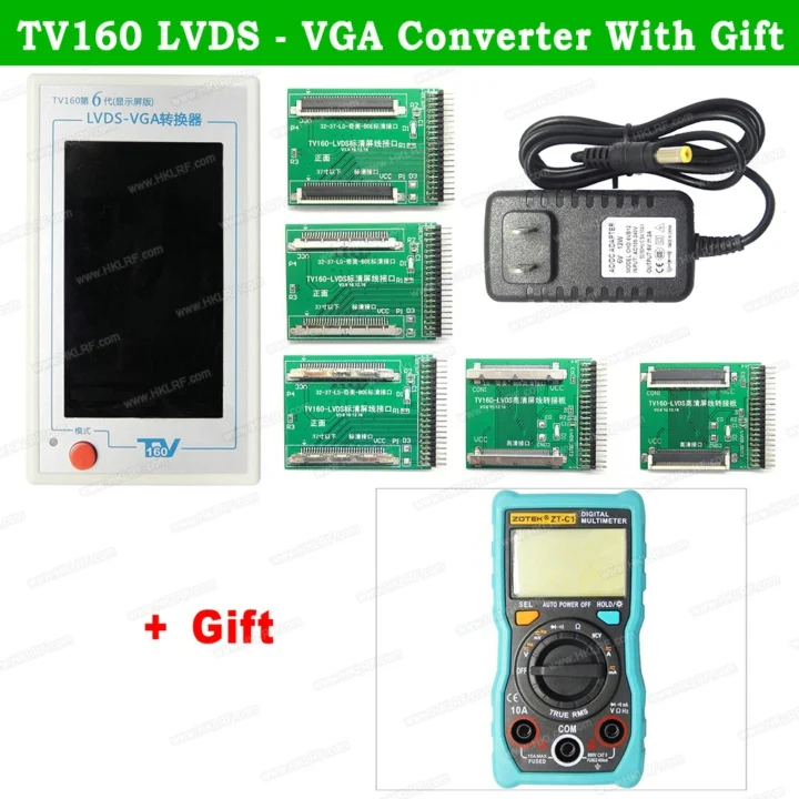 6th Multimeter Set ТВ 160 6-го 7-го поколения LVDS VGA конвертер с дисплеем lcd/светодиодный тестер материнской платы Материнская плата инструмент+ мультиметр/скребок - Цвет: 6th Multimeter Set