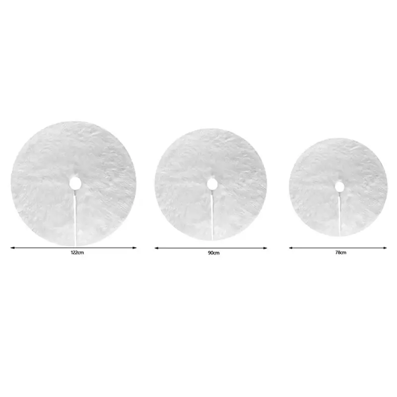 New Year Home Outdoor Decor Event Party Tree Skirts Creative White Plush Christmas Fur Carpet Xmas Decoration | Дом и сад