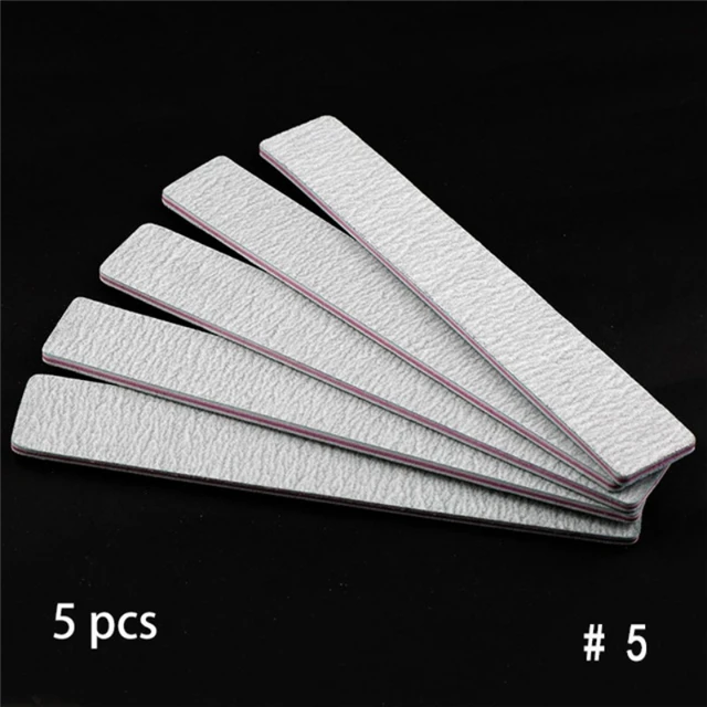 05-5pcs 5 шт./лот пилочка для ногтей 100/180 шлифовальный буферный блок для педикюра маникюрный полировальный лак Инструменты для красоты профессиональные пилочки для ногтей серая лодка - Цвет: 05-5pcs