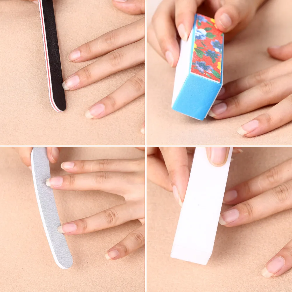 40pcs Nail Art Poilish Gel Buffing Sanding Files Buffers Block Remove Smooth Shine Tools | Красота и здоровье