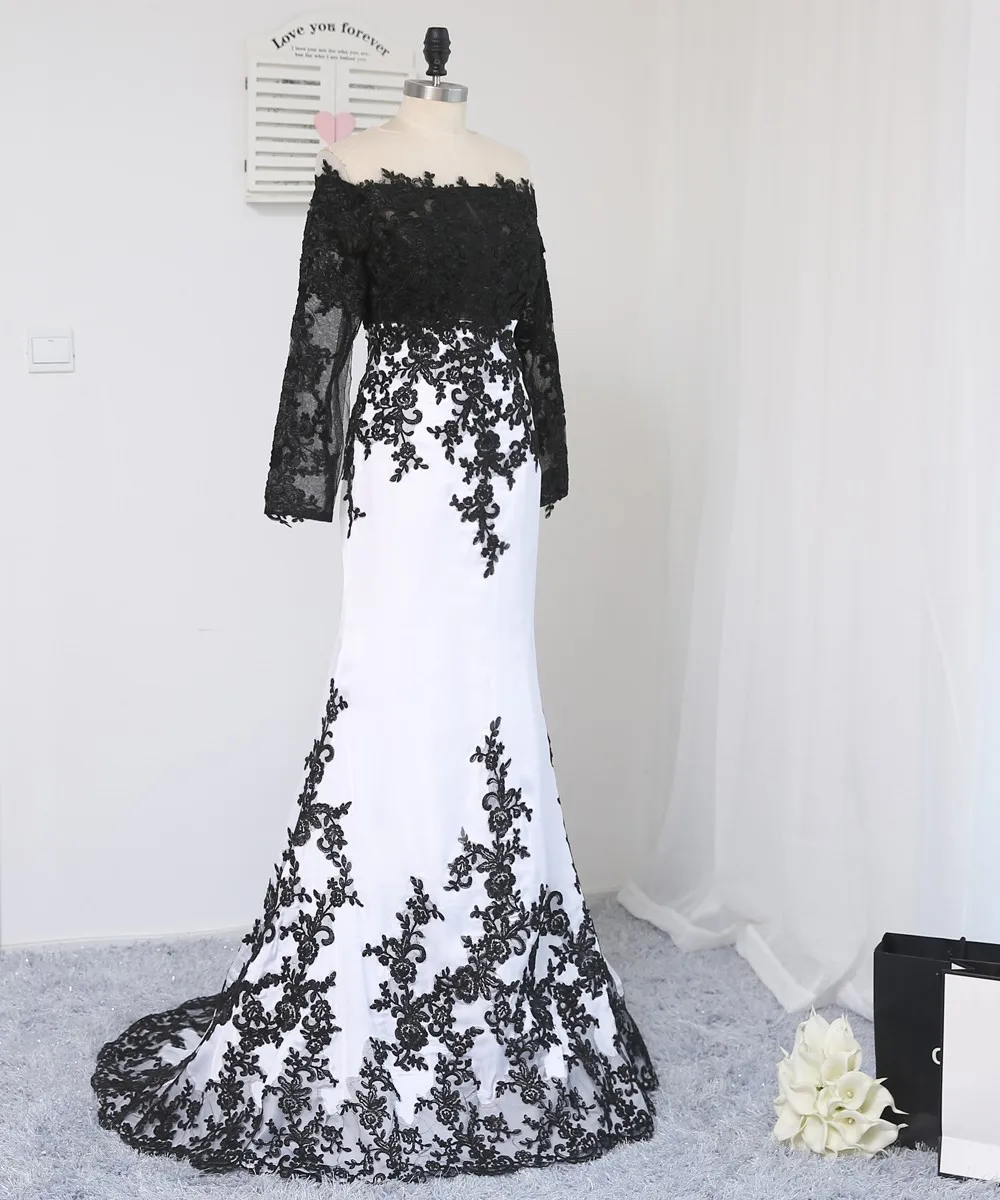 Формальные платья знаменитостей Русалка Одежда с длинным рукавом вечернее