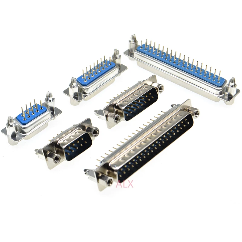 2 шт. с фиксированным винтом DP9 DP15 DP25 DP37 Штекерный разъем PCB вставная пластина Тип D