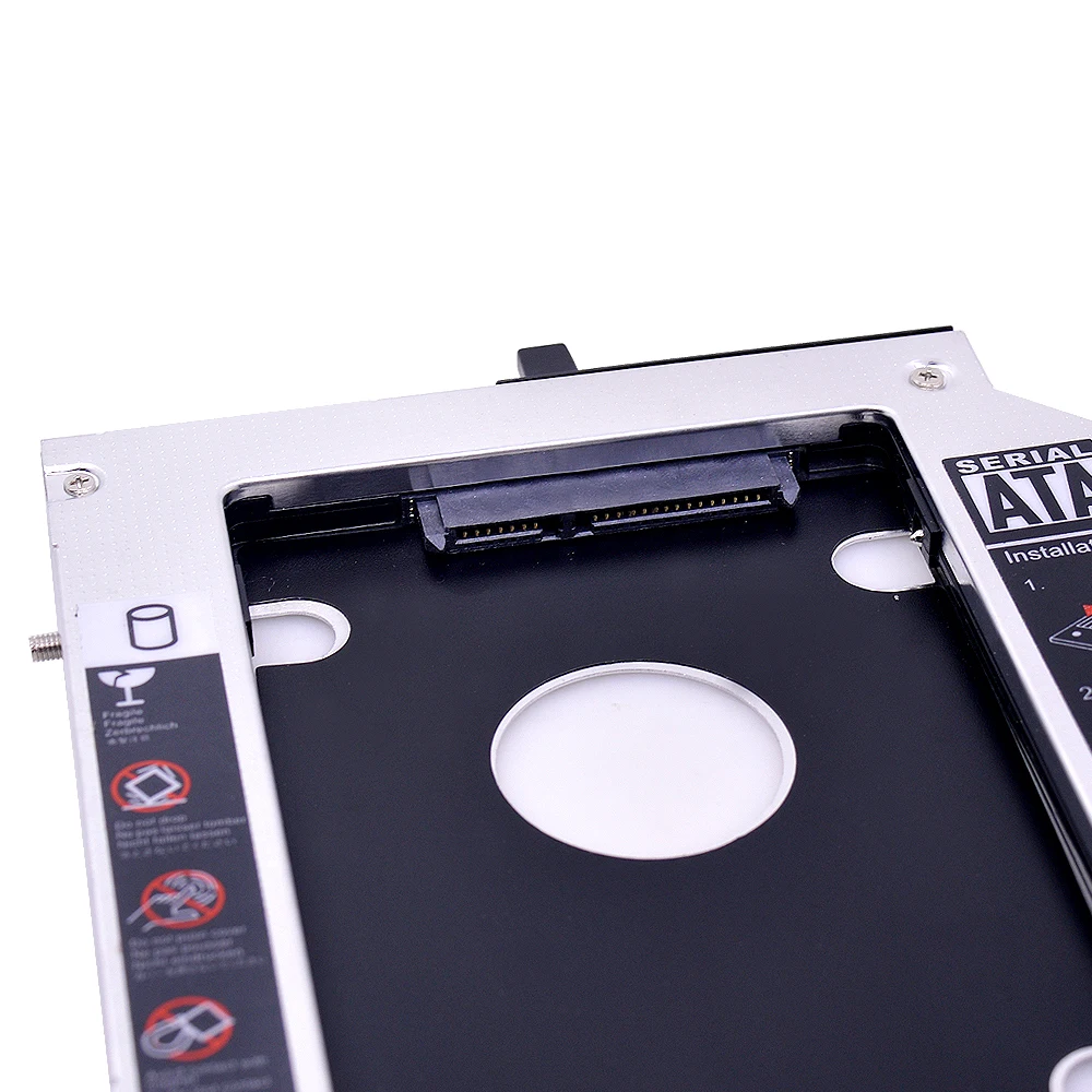 CHIPAL алюминиевый 2-ой HDD Caddy 9,5 мм SATA 3,0 для 2," 2 ТБ SSD чехол HDD корпус для lenovo ThinkPad T400 T500 W500 T410 CD-ROM