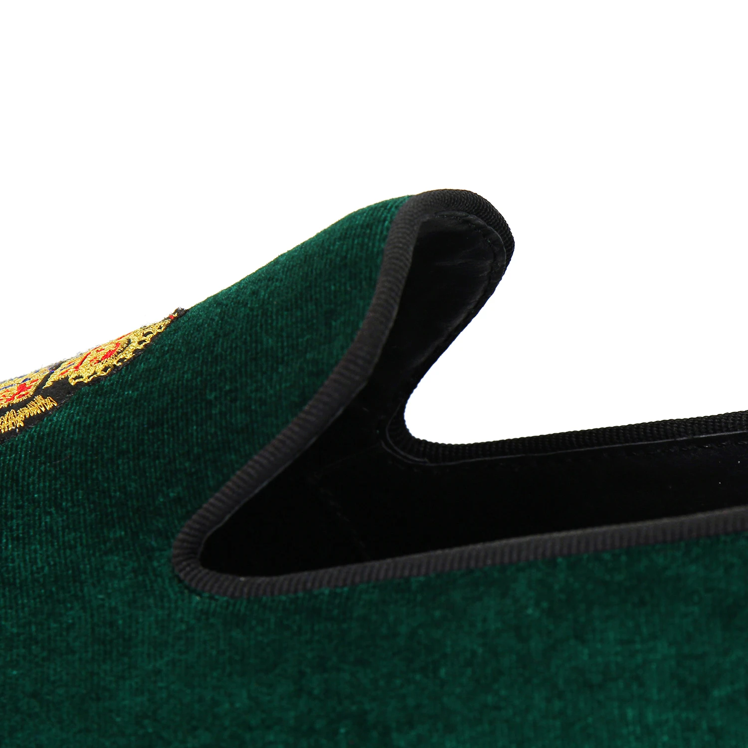 Harpelunde Men Moccasins Green Embroidered Velvet Loafers Fashion Smoking Slippers Size 7-14 | Обувь