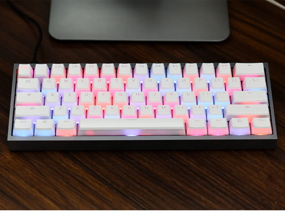 Kbdfans108 PBT двойной удар блеск через ANSI ISO OEM профиль пудинг набор ключей для MX механическая клавиатура