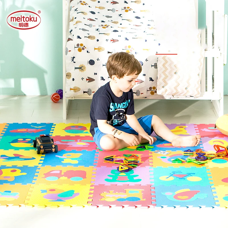Meitoku baby EVA пенопластовый игровой коврик головоломка/Блокировка транспортировки