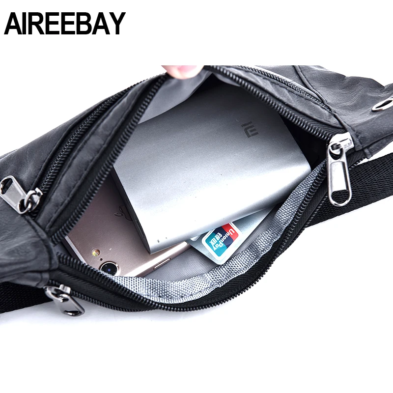 Повседневная поясная сумка AIREEBAY из искусственной кожи для мужчин забавная