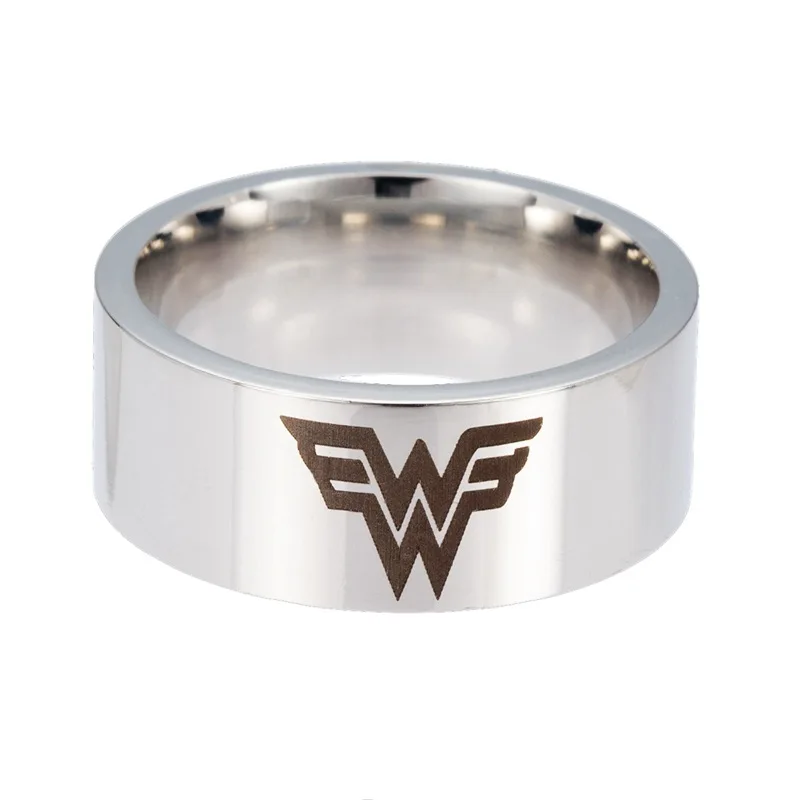 1 шт модные новые поклонники Wonder women стальное кольцо из нержавеющей стали