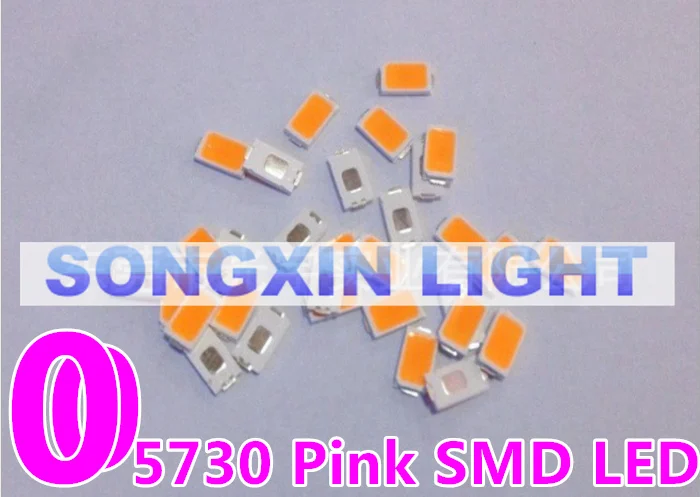 100 шт. 5630/5730 SMD/SMT розовые диоды для поверхностного монтажа SMD SMT 5730 светодиодный чип