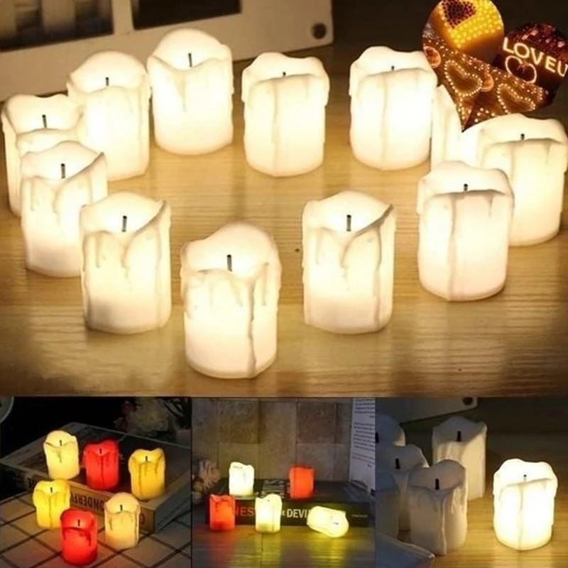 

1pcs Warm White Flameless LED Tea light Candles Holiday/Wedding/Christmas Party Decoration Battery Operated Candles
