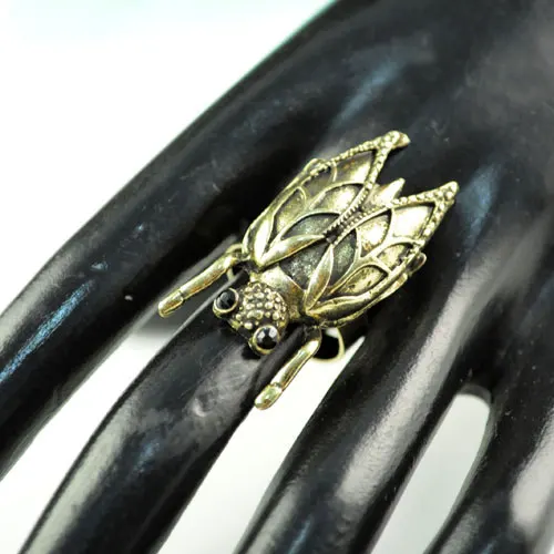 Забавные Cicadas насекомые кольца для женщин Винтаж золото и серебристый цвет