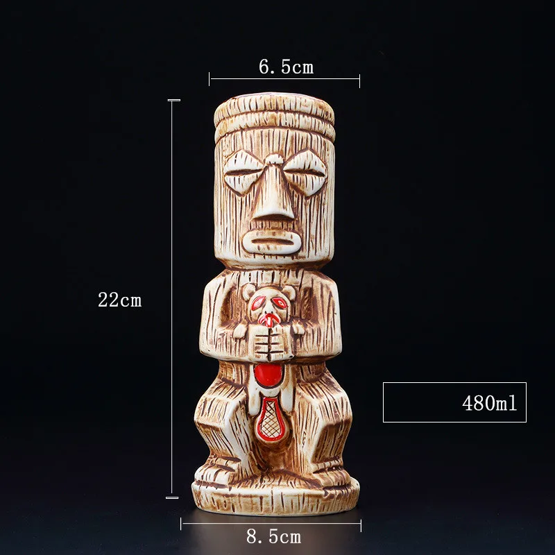 480 мл Гавайские кружки Tiki Коктейльная чашка пиво напитки Вино керамические
