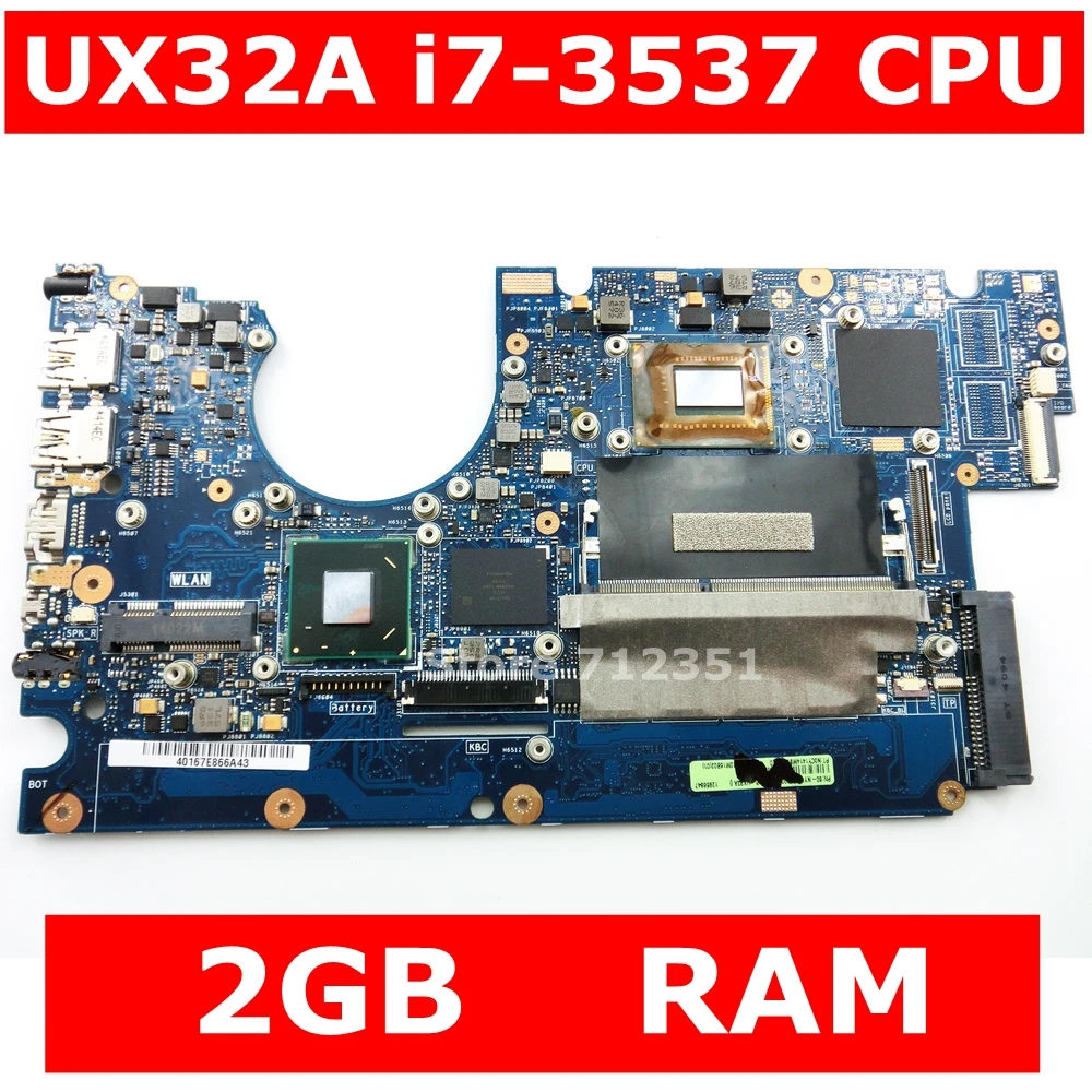 UX32A i7 3537 процессор 2 Гб RAM Материнская плата ASUS Zenbook UX32V UX32VD ультрабук материнская