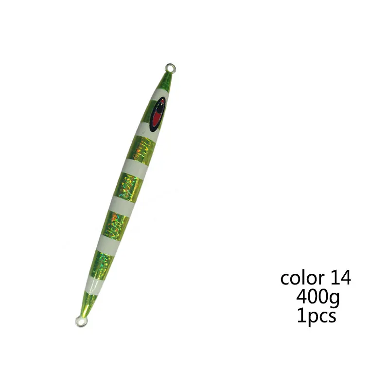 14 1PCS 400g Balleo 100 г 150 г 200 г 250 г 300 г 400 г светящаяся свинцовая рыба глубоководная металлическая джиг приманка в виде рыбной головы - Цвет: 14 1PCS 400g
