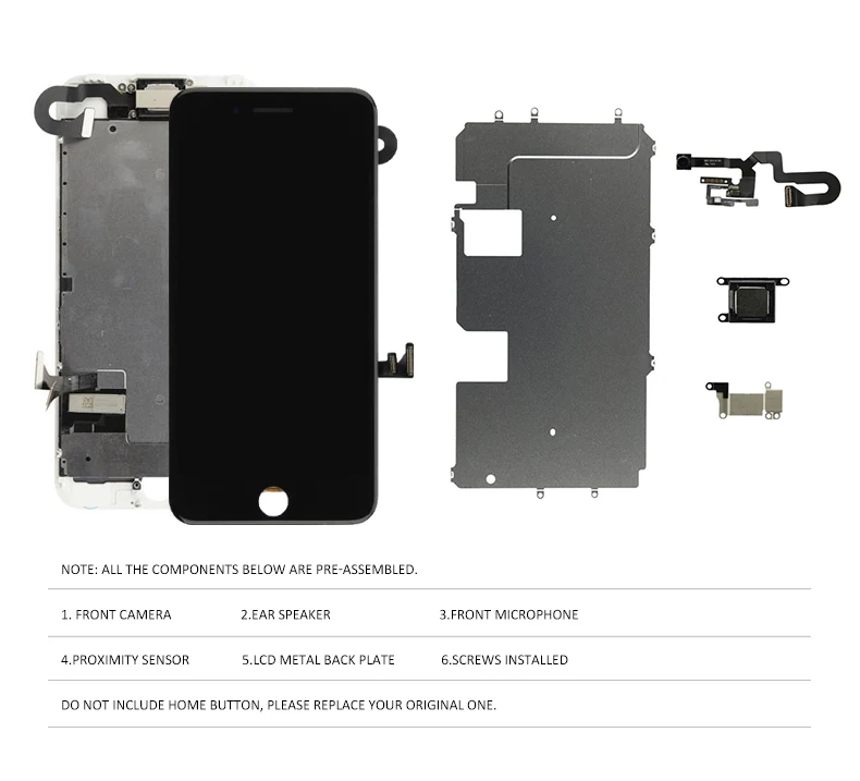 Полный комплект ЖК-дисплей для iPhone 7 8 Plus ЖК-экран в сборе замены 7P P тонкий