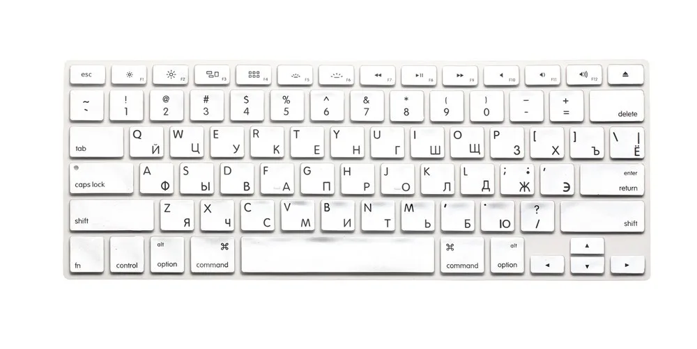 Для Macbook Air Pro retina 13 15 силиконовый компьютер русский протектор продвижение США RU рус русская буква Клавиатура Чехол Для iMac