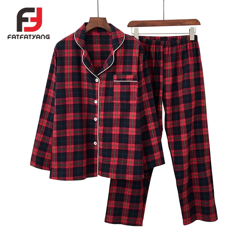 2018 Весна новые с длинными рукавами классические клетчатые пижамы женские