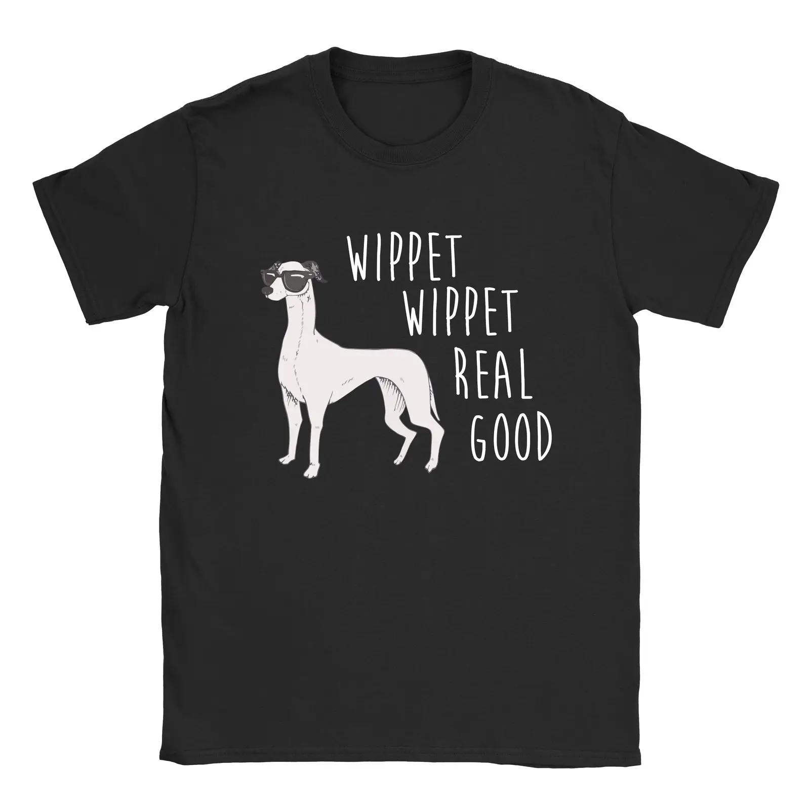 Whippet Настоящее хорошее Футболка Собака 80 вечерние партии техно электронные