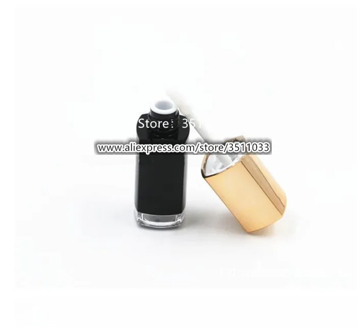 4 мл черная пустая туба для блеска губ с золотым колпачком элегантная помада