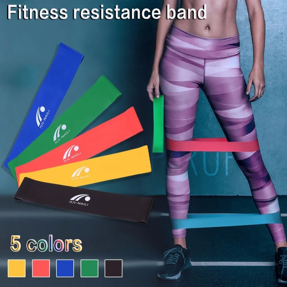 Фитнес Сопротивление полоса 5 уровней эластичный латекс Сила Тренировки