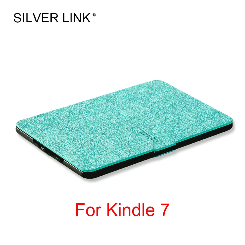 Серебряная Ссылка 1X Kindle 7 PU чехол искусственная кожа Smart Cover для EBook кожи