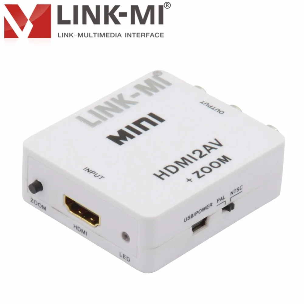 LM HA04 1080 P HD видео адаптер Mini HDMI К AV конвертер CVBS + L/R к RCA 2 выход NTSC и PAL 1.3|mini hdmi|mini hdmi to