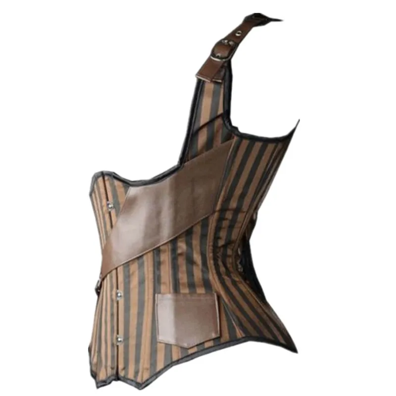 Корсет для похудения на талии кожаный корсет в стиле стимпанк корсеты под грудью