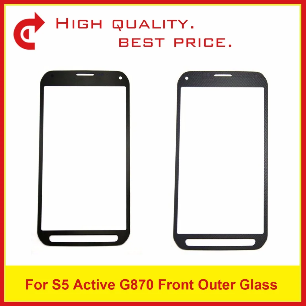 

10Pcs/lot High Quality 5.1" For Samsung Galaxy S5 Active G870A G870 Touch Screen Panel Front Outer Glass Lens Gray Green Red