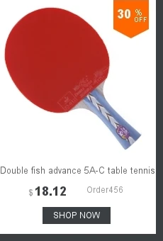 Двойной рыбы 3 звезды настольный теннис ракетка Летучая мышь pingpong весло Быстрая атака петля для начинающих игроков две стороны с резиной