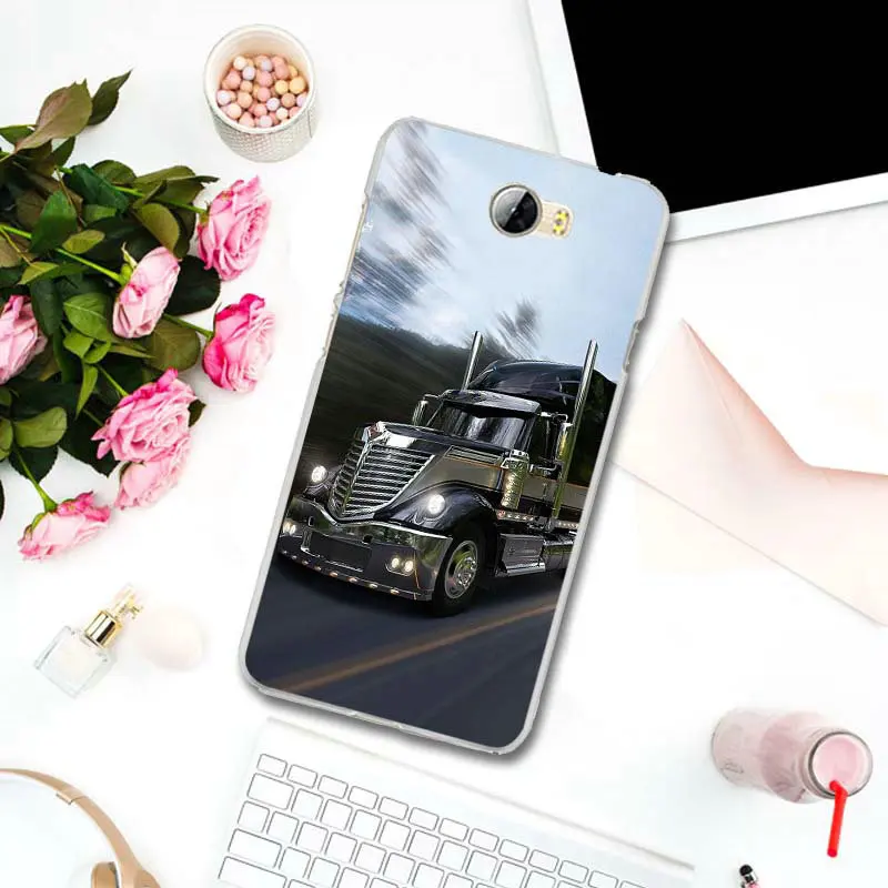 Picture 4 Мягкий ТПУ силиконовый чехол для телефона huawei P8 P9 P10 P20 P30 mate 10 Lite Pro Y3 Y5 Y6 II Honor 7 Smart Super Cool Heavy Truck Car - Цвет: Picture 4