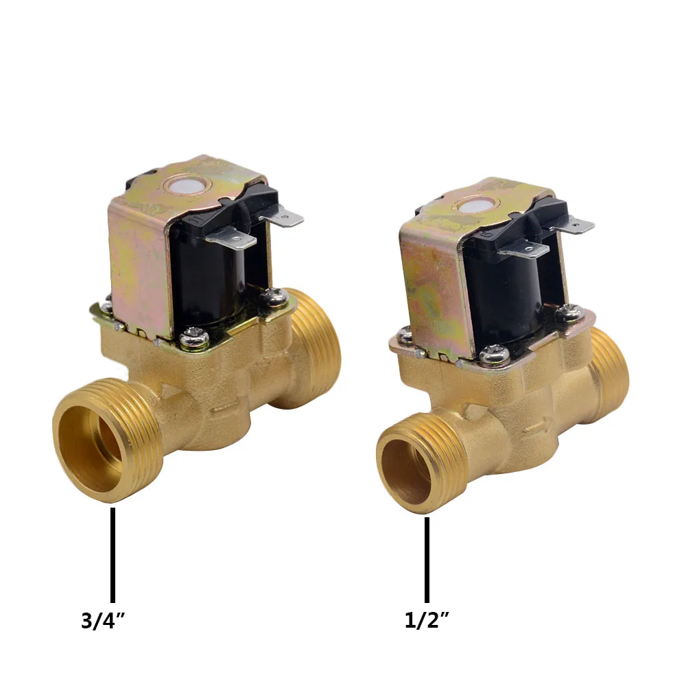 

Electric Solenoid Magnetic Valve Normally Closed Brass For Water Control DC 24V 3/4inch DC 24V 1/2inch AC 220V 1/2inch 3 Type