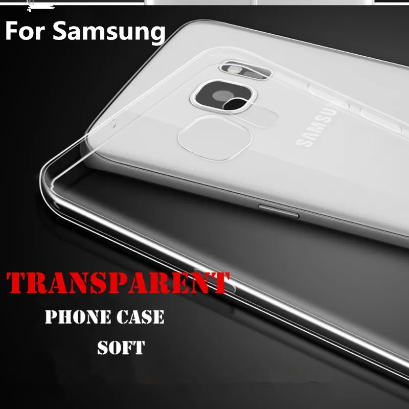 Ультратонкий Прозрачный мягкий ТПУ чехол для Samsung Galaxy A8 S6 S5 S7 S8 Edge Plus S3 S4 mini Note 3 4 5 8