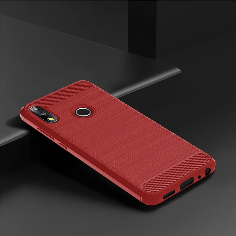 Чехол для Asus ZenFone Max Pro M2 ZB631KL из матового углеродного волокна ТПУ силиконовый
